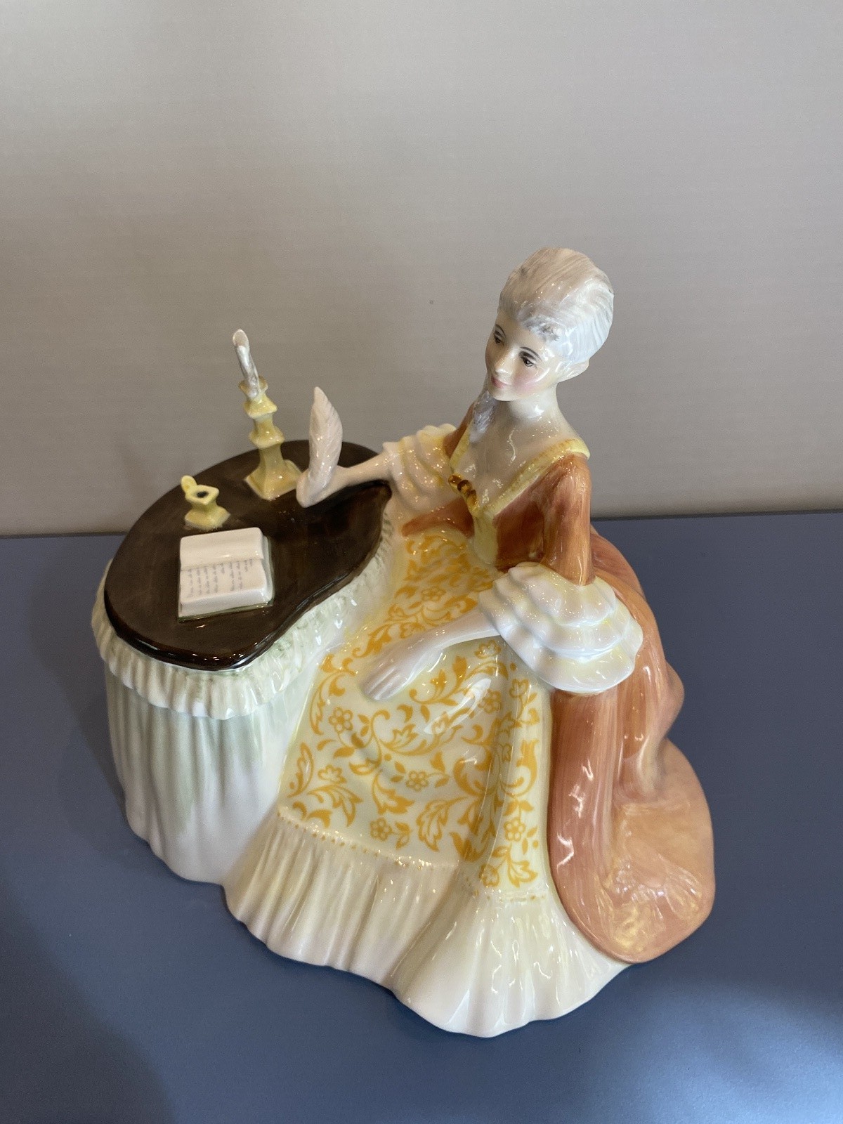 VTG Royal Doulton “Meditation” Woman Writing Bone China Figurine #HN2330 6″H