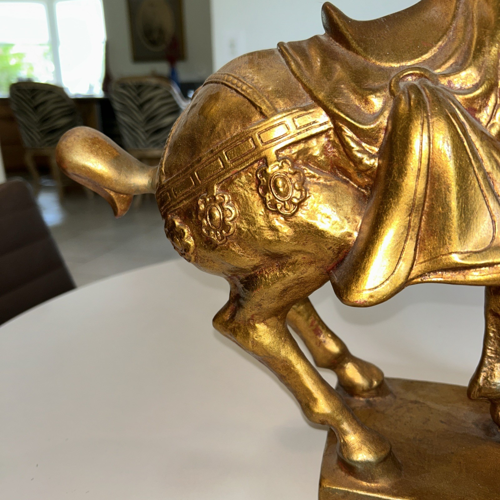 MCM Anthony Freeman McFarlin Gold Gilt 17” Pottery Tang Horse WOW