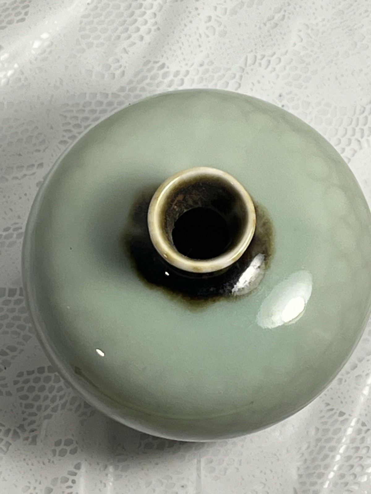 Peabody Museum of Salem Art Glass Bud Vase Hand Blown Green Brown Vintage