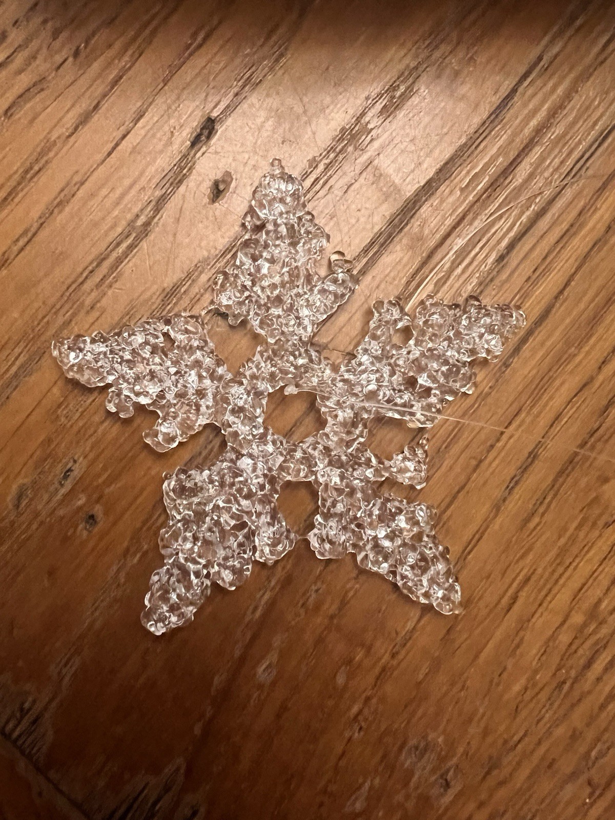 Fused Glass Snowflake Ornament Handmade Fused Glass Christmas Art 2.5”