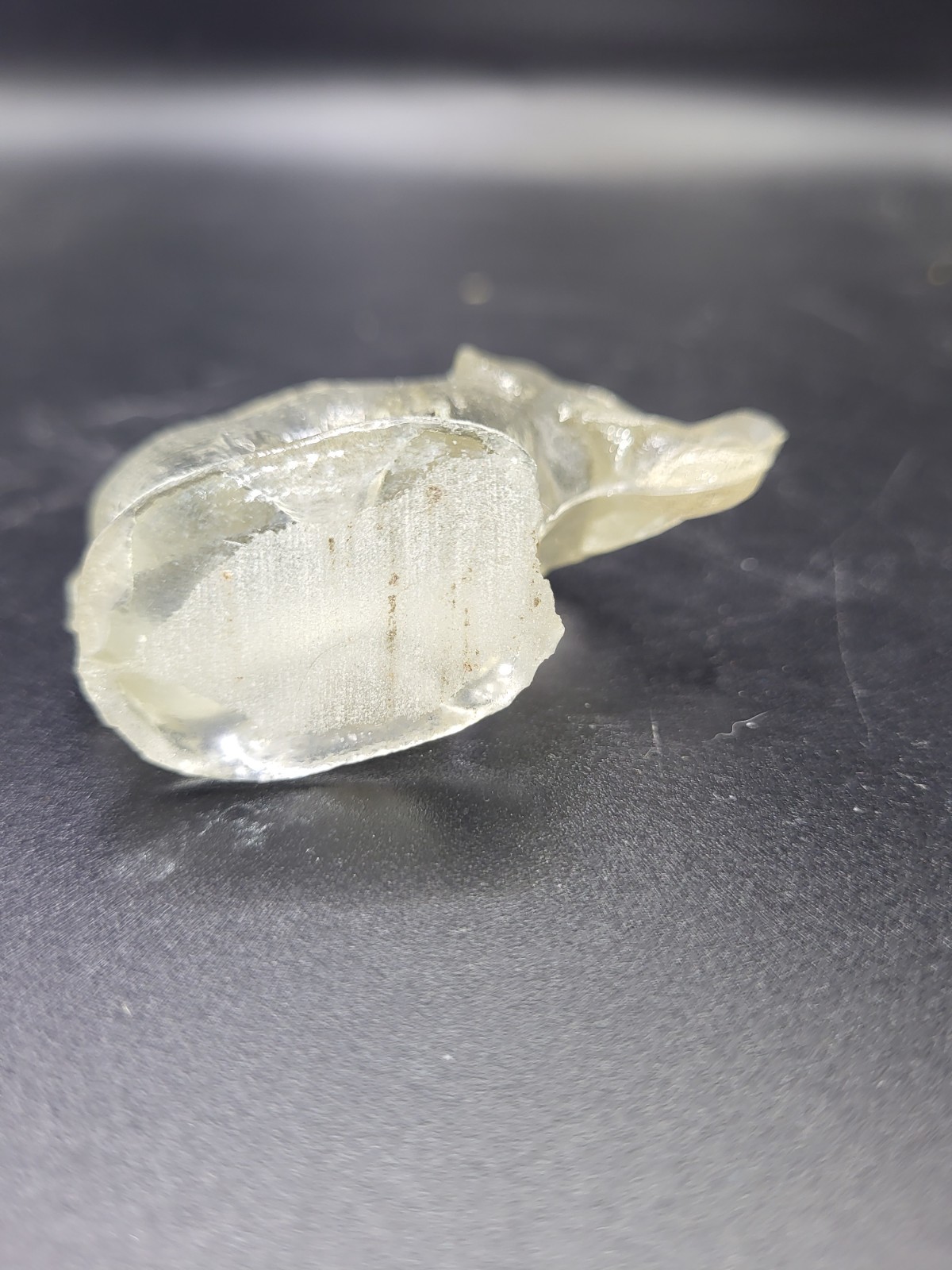 Small Glass Elephant Small Chip On Ear vintage