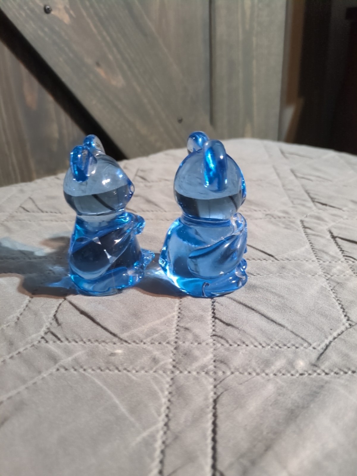 (2) Lot: US Commemorative Fine Art Gallery COBALT BLUE Glass Koala 🐨 BEAR 3”