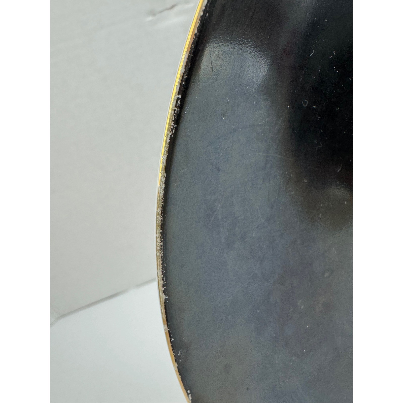 Fitz and Floyd Koi Pond Fine Porcelain Plate Vintage Japan Black Gold 7.5 Inch