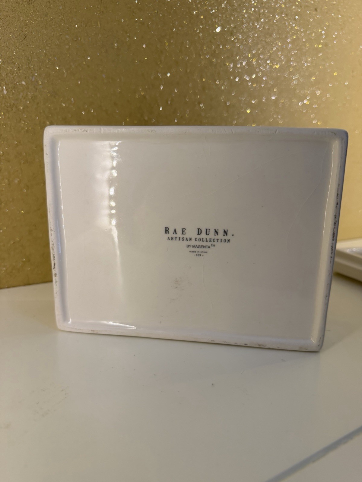 Rae Dunn Artisan Collection “Favorite Things” White Ceramic Trinket Box 6.5x5x3