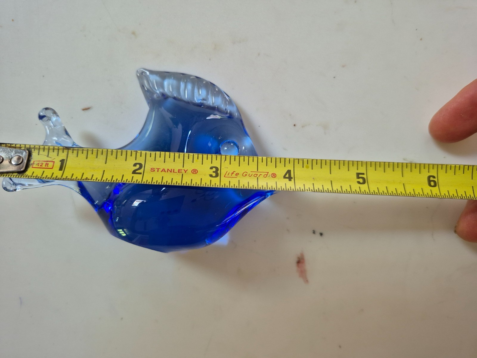 Blue Glass Fish Paperweight Hand Blown – MINT CONDITION