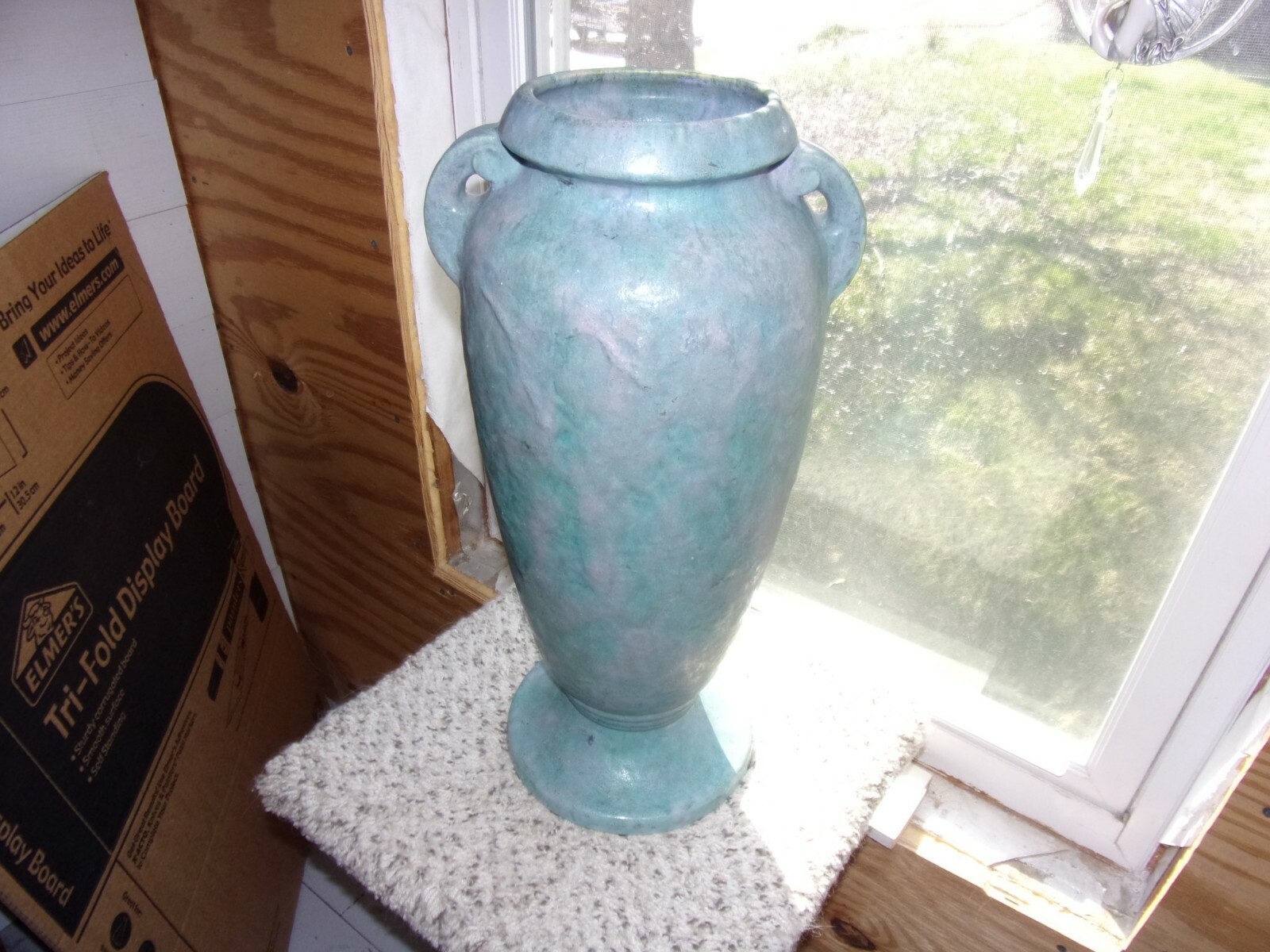 MONSTER GLOPPY ROSEVILLE CARNELIAN POTTERY VASE ARTS AND CRAFTS 340 18 INCH