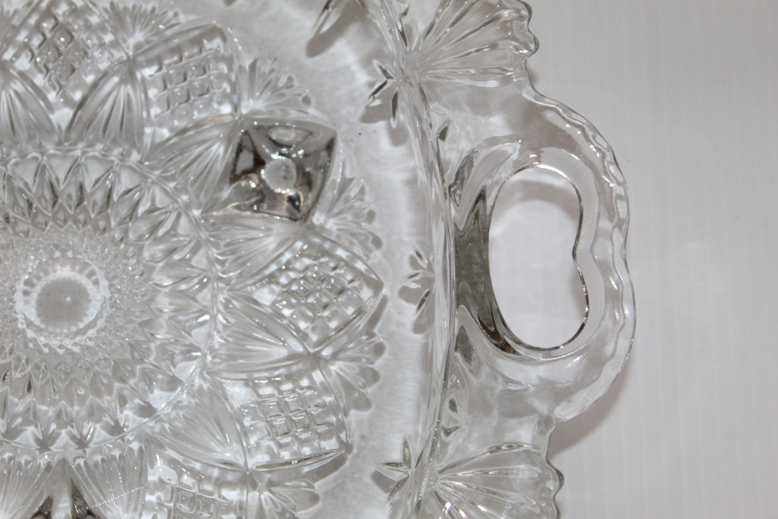 Vintage Pasari Indonesia Clear Pressed Glass Serving Dish 10.5″ Square