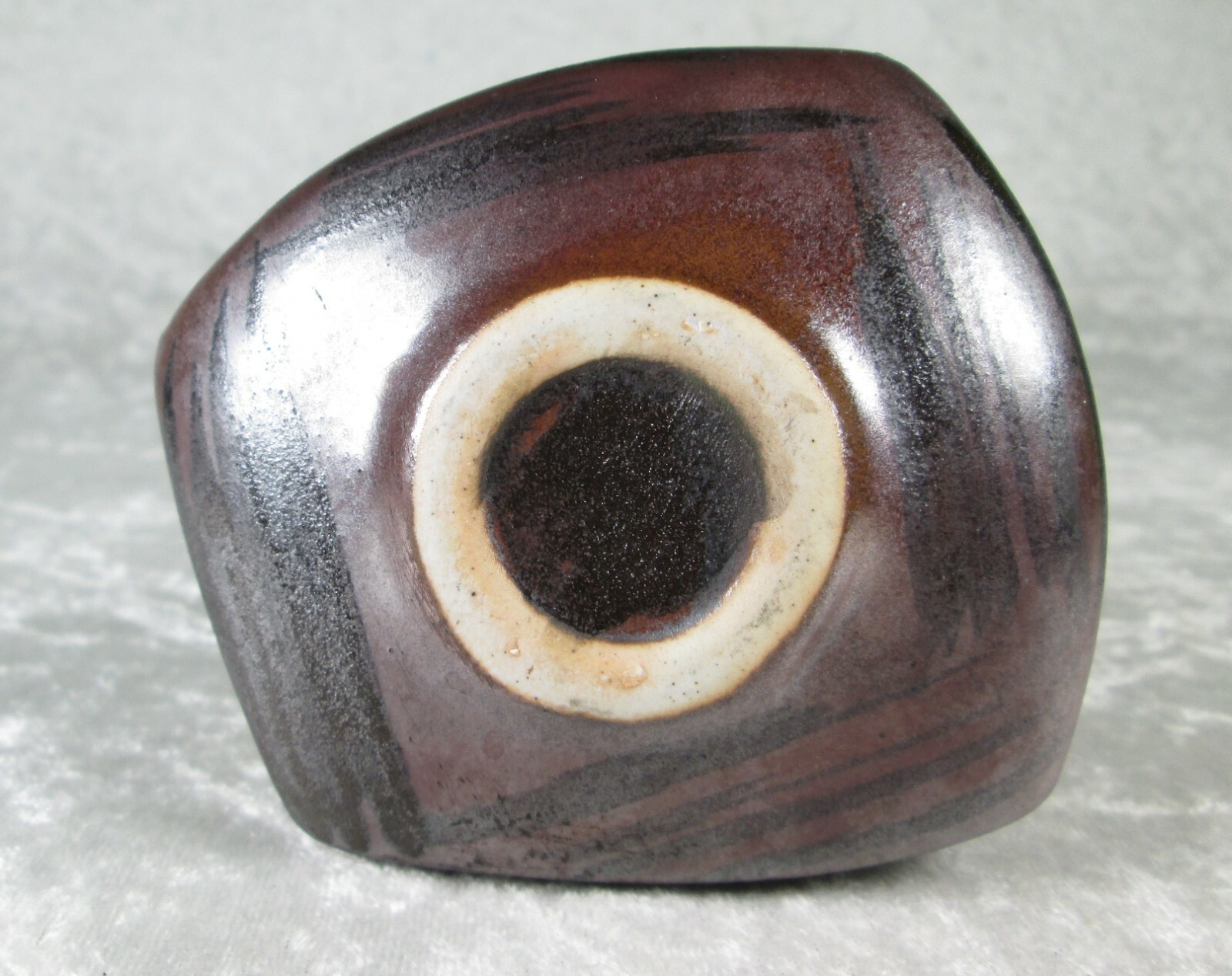 Japanese Mid Century Pottery Vase OMC Takahishi Style 4-1/2 in Tall Vintage