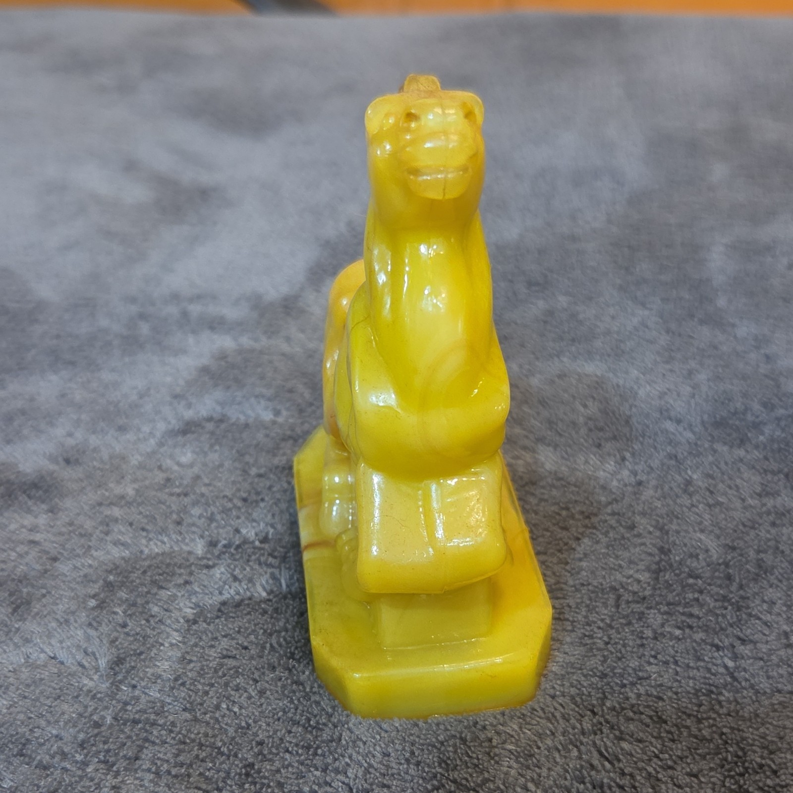 Unmarked Yellow Horse Figurine Decorative Horses Theme Animal Subject Decor