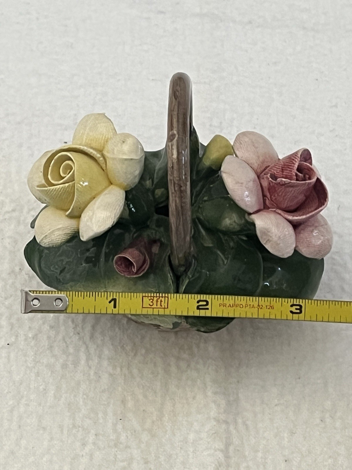 Italian Nuova Capodimonte Porcelain Flower Basket Good Condition Adult Owned