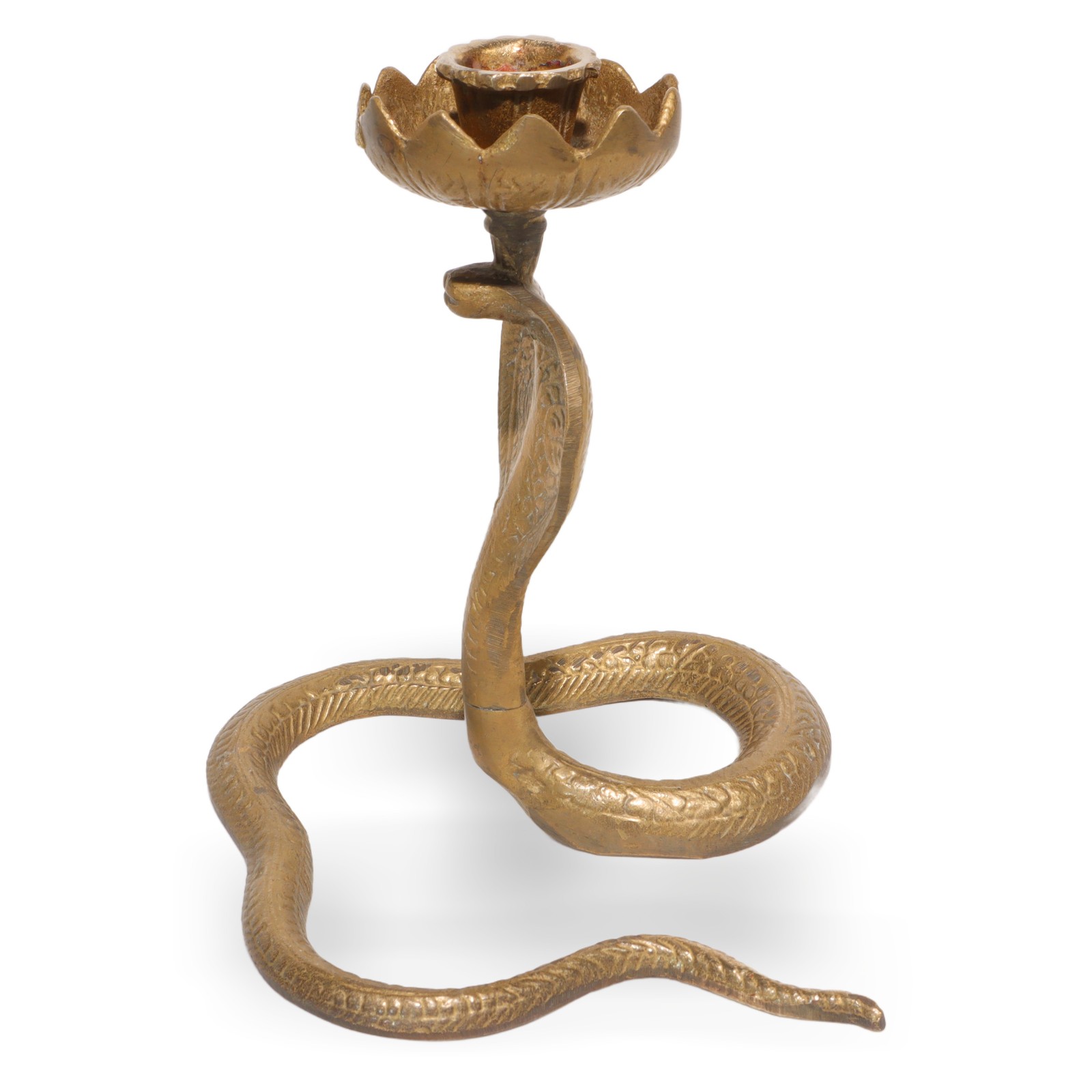 Bronze Snake Candelabrum – Vintage Cobra Candle Holder