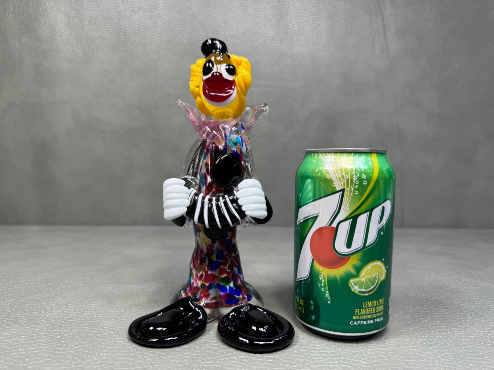 MCM Italian Mid Century Modern Murano Glass Clown Figurine Statue 8″