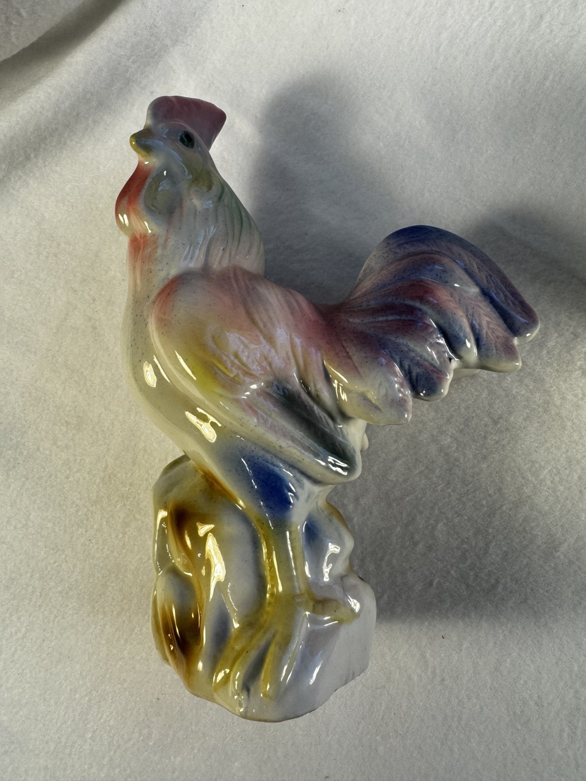 1950s Royal Copley Lot of 3 Roosters Brilliant Multicolored Cottagecore Farmlife