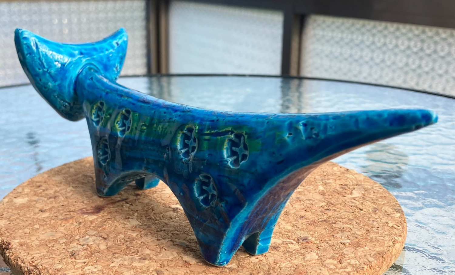 Flavia Bitossi Rimini Blue Cat Work Made In The Ceramic Workshop of Italy ##1-2