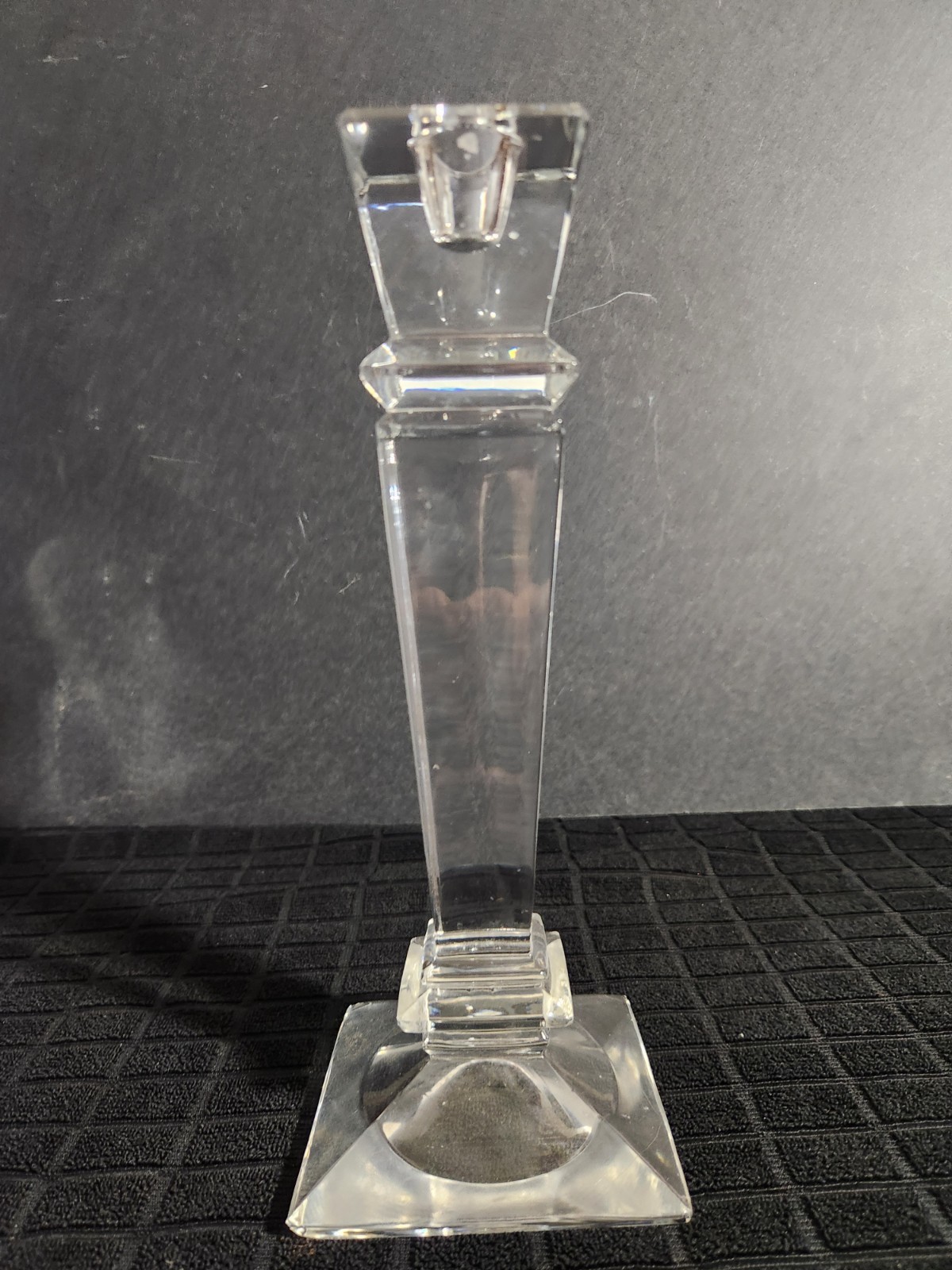 Set of Lead Crystal Pedestal Candlestick Holders “Empire” Pattern by Godinger 10