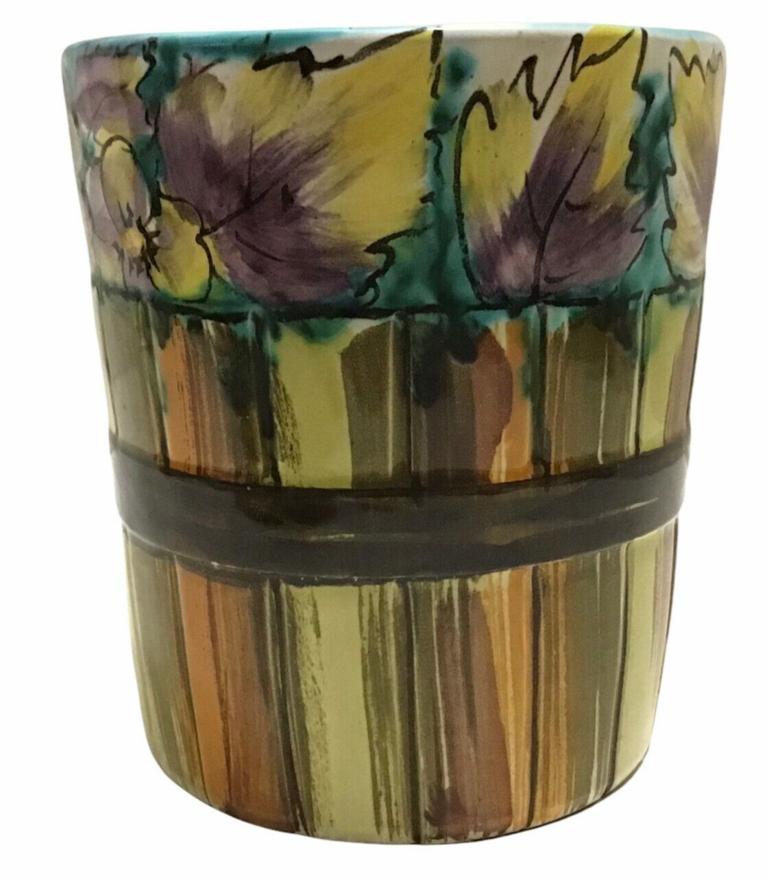 Vintage Pottery Erphila Italy Canister no Lid Great as Planter or Vase 7″ Signed