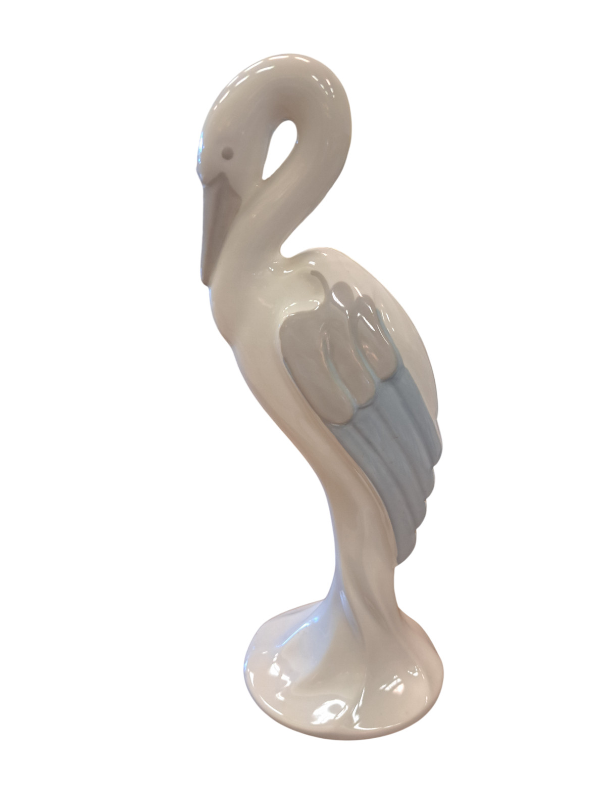 1992 Haeger Pottery Egret Heron Crane Statue Sculpture 17” Tall