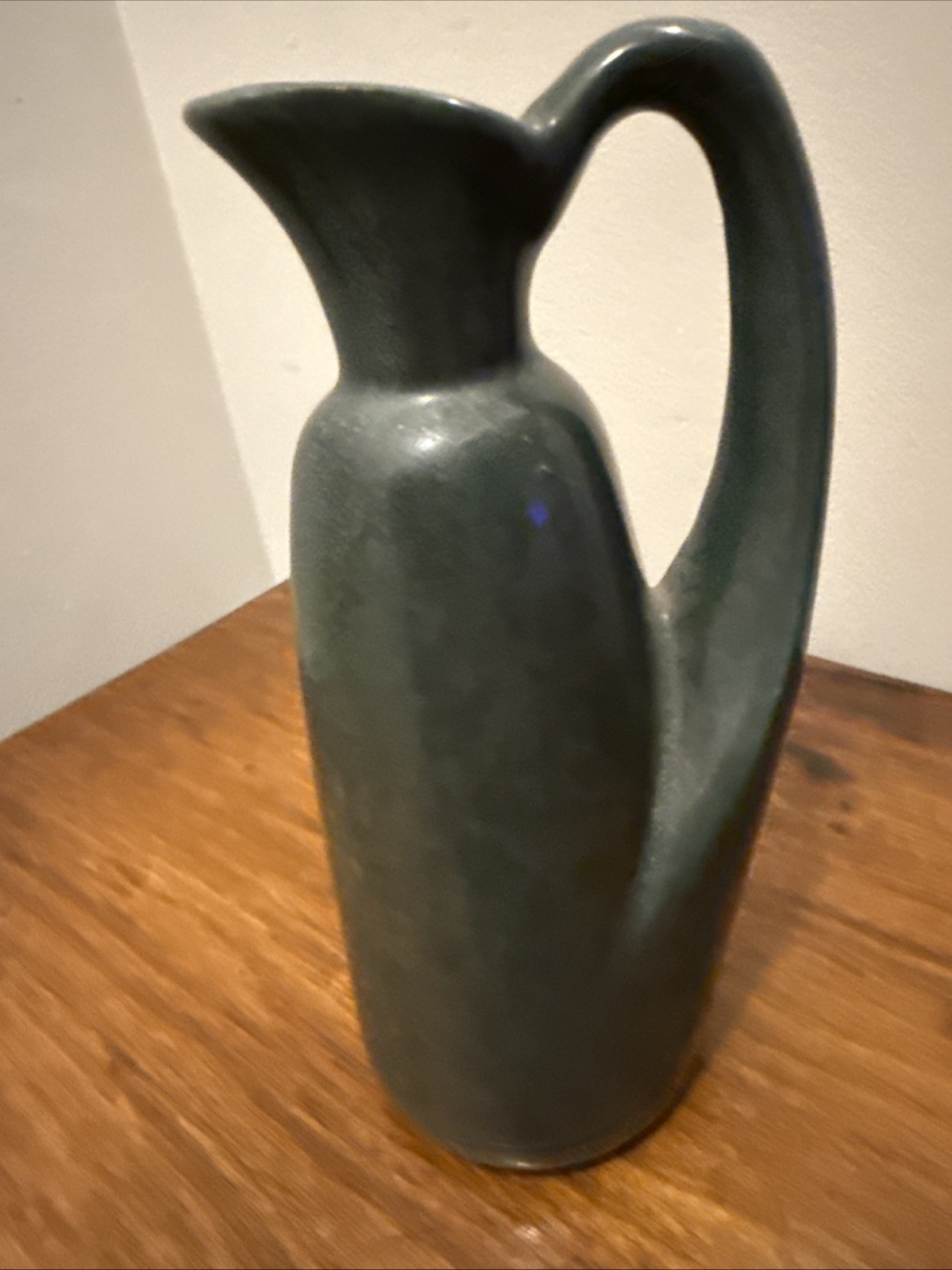 Vintage Studio Artist Pottery 7” Pitcher – Vase Green