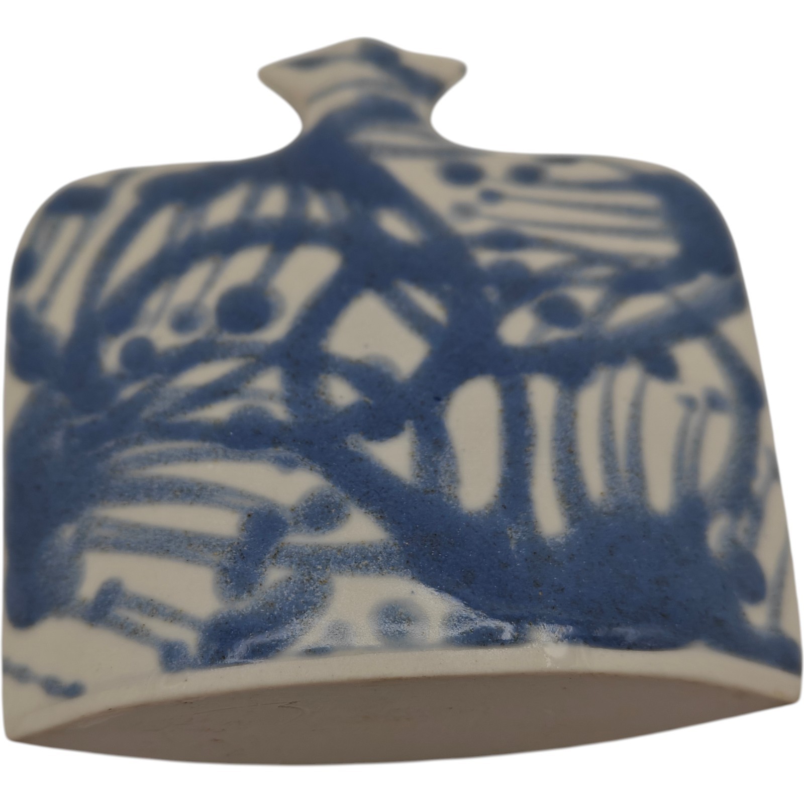 Vintage Small Blue And White Pottery Pot Vase Signed