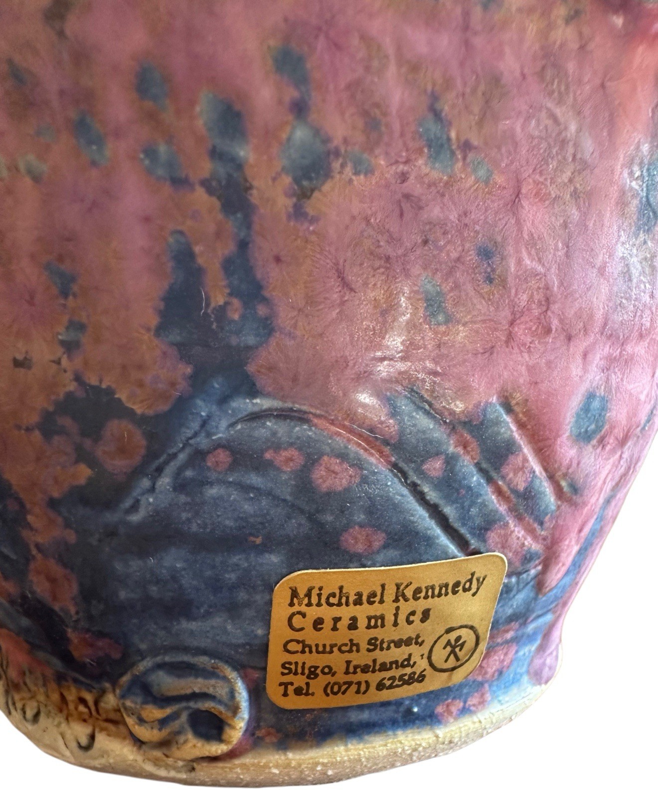 RARE Michael Kennedy Ireland Figural Studio Pottery Vase Sligo Mermaid 10.5”