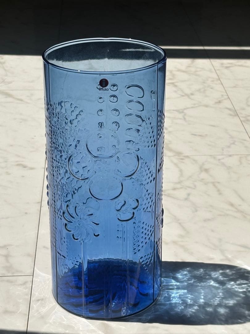Iittala Flora Ultramarine Blue Vase H25cm Oiva Toikka