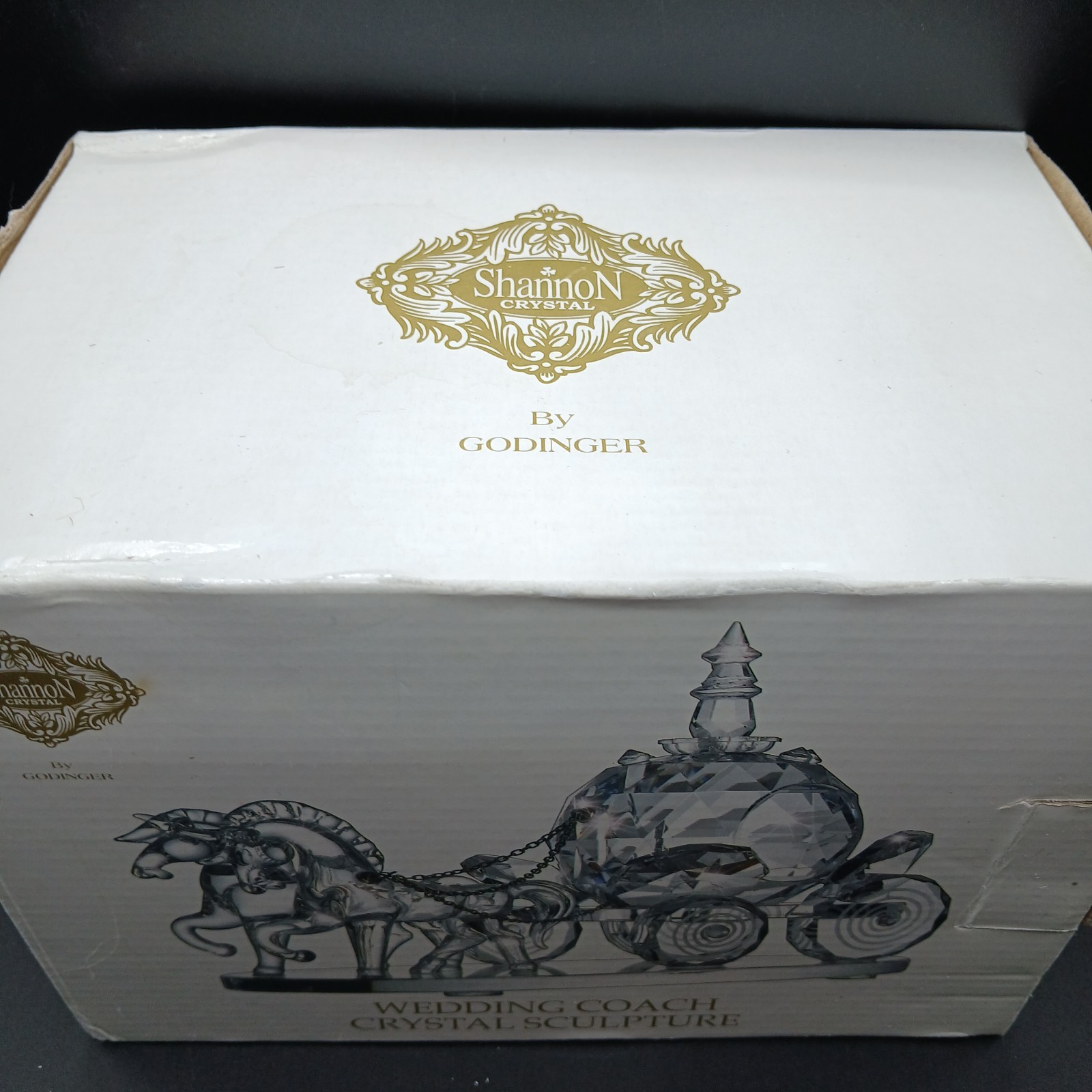 2004 Shannon by Godinger Wedding Coach Crystal Sculpture Cinderella Carriage