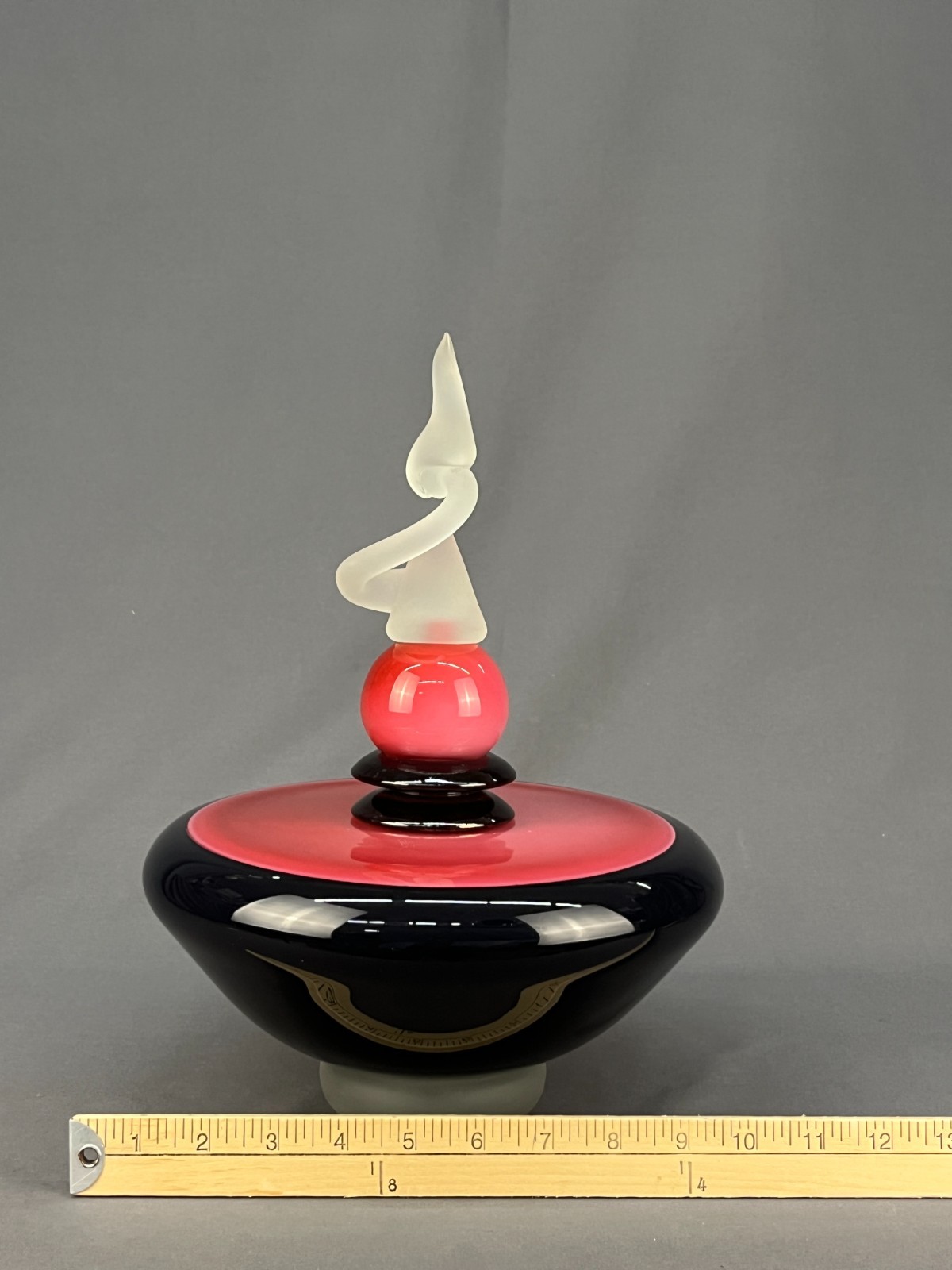 Eric Bladholm Art Glass 12 ¾” Round Sphere Vessel : MINT