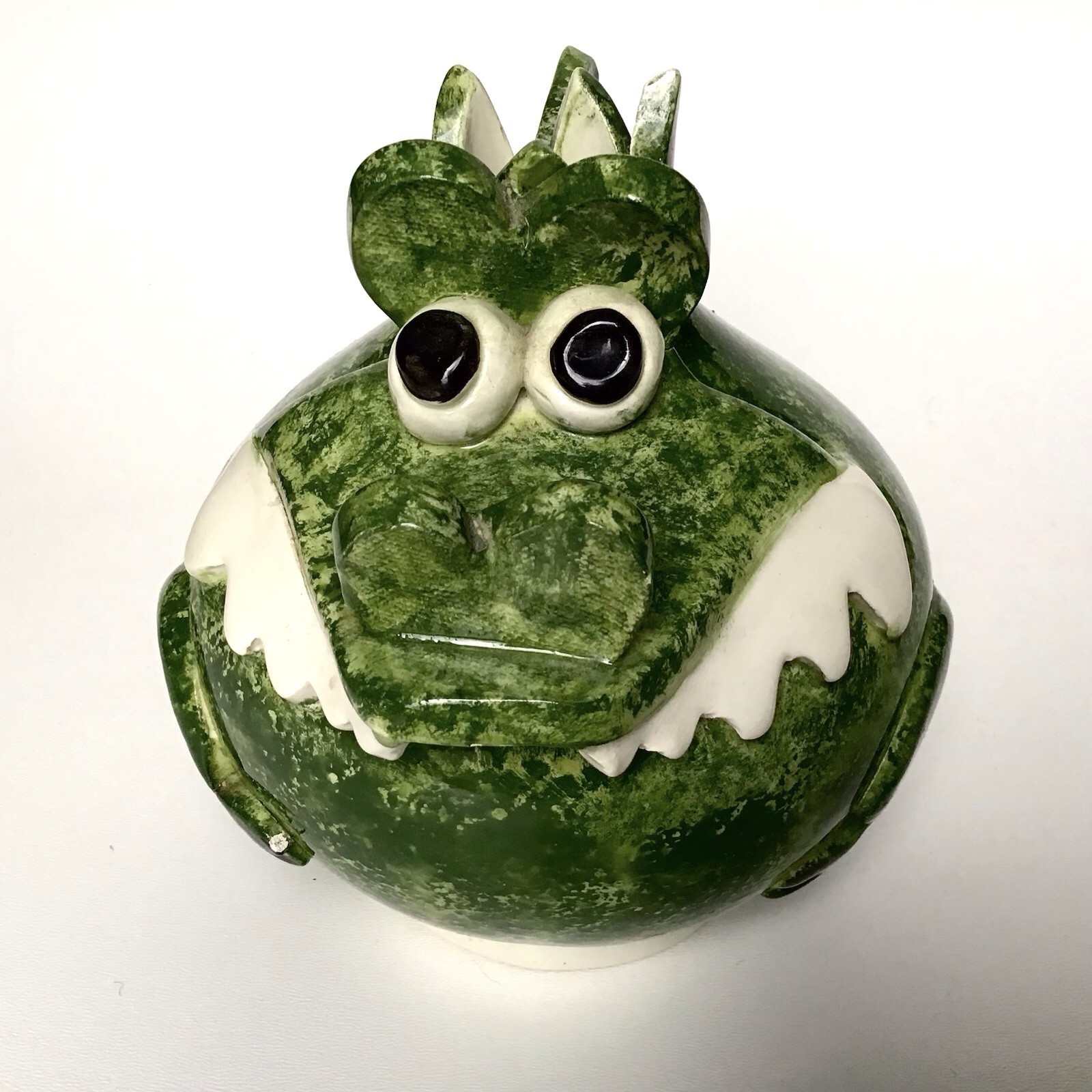 Ceramic Whimsical Alligator Sculpture Vase Double Creek Art Pottery Barwick USA