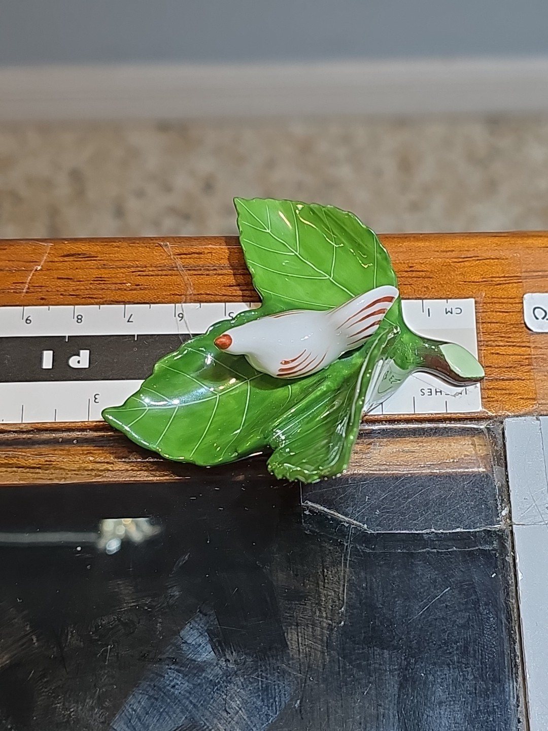 Herend Hungary 2 pieces Birds on Leaves Excellent Condition
