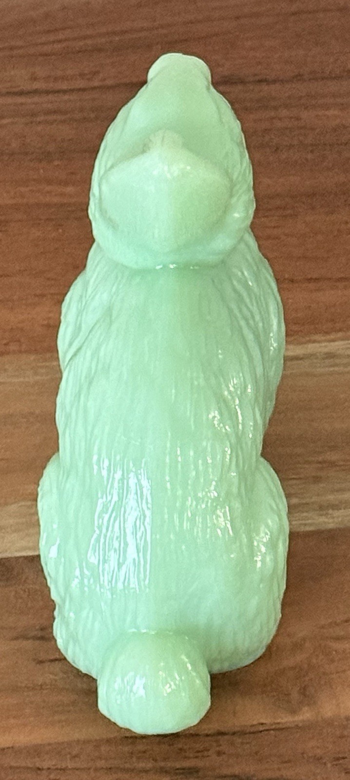 Mosser Glass JADEITE (Green) Solid BUNNY Figurine – 5″ tall EASTER DECOR