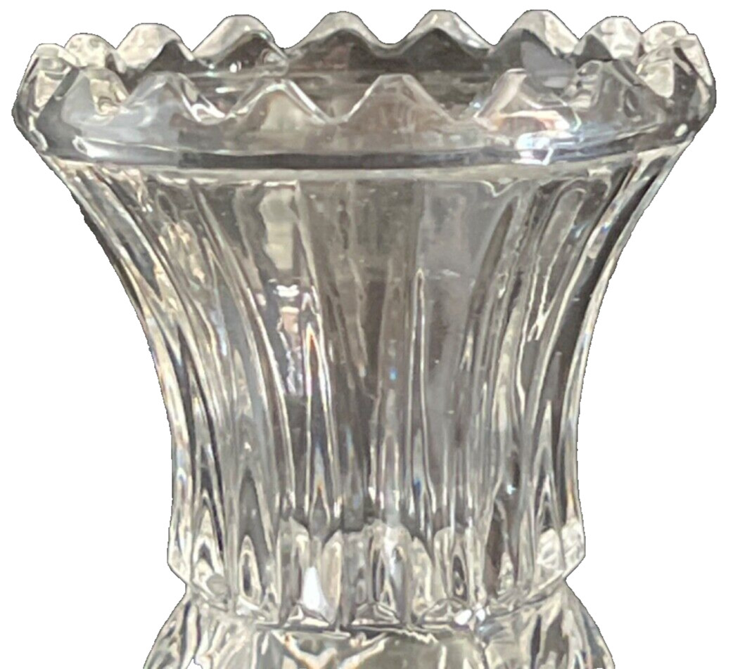 Crystal Vase Made in Yugoslavia-Crystal Clear Industries 24% Lead Crystal 4 1/4”