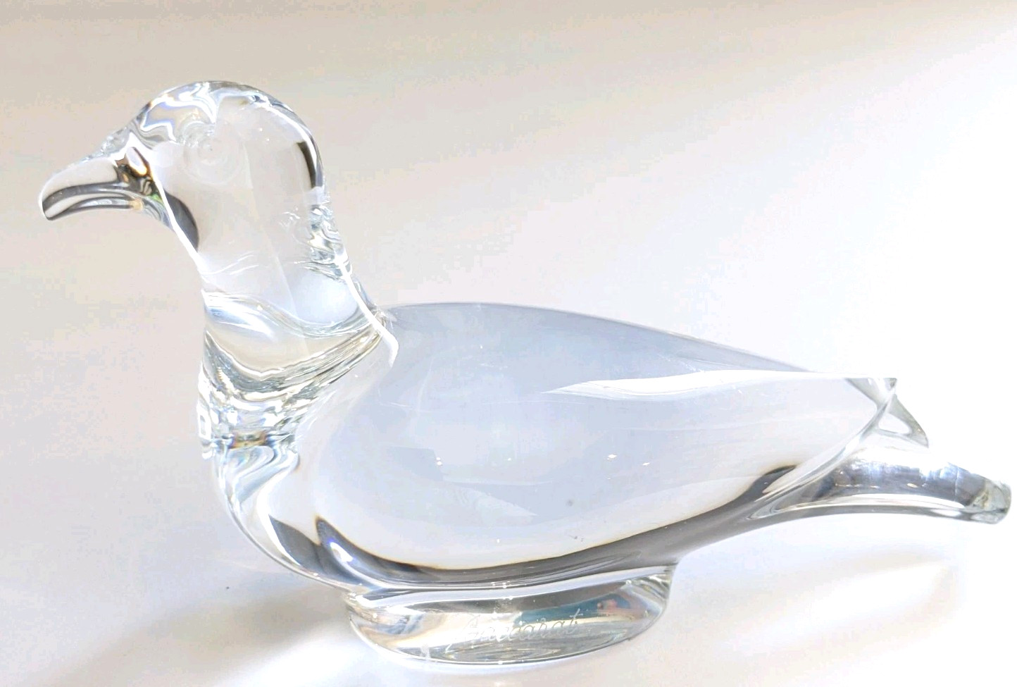 Baccarat Crystal 5″ Turtle Dove Bird Figurine Paperweight France