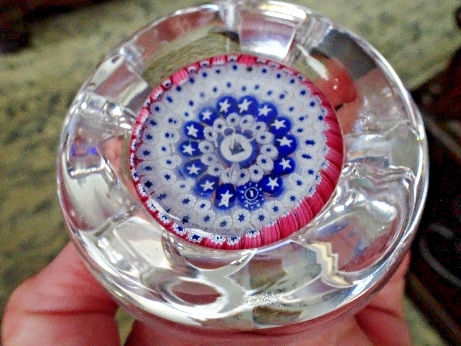 WHITEFRIARS England LIBERTY BELL Millefiori Faceted Art Glass Paperweight Ltd Ed