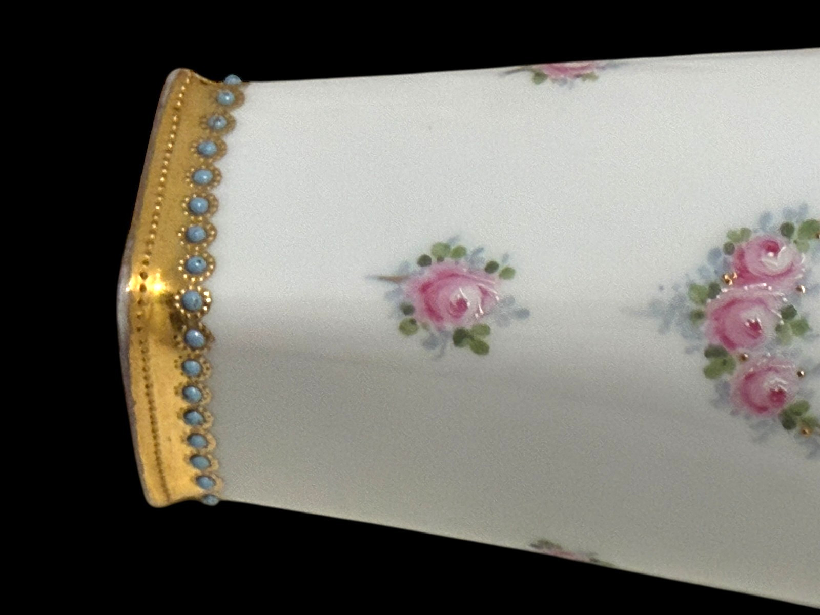 Antique Royal Vienna Hand Painted Wagner Jeweled Porcelain Daphne Portrait Vase