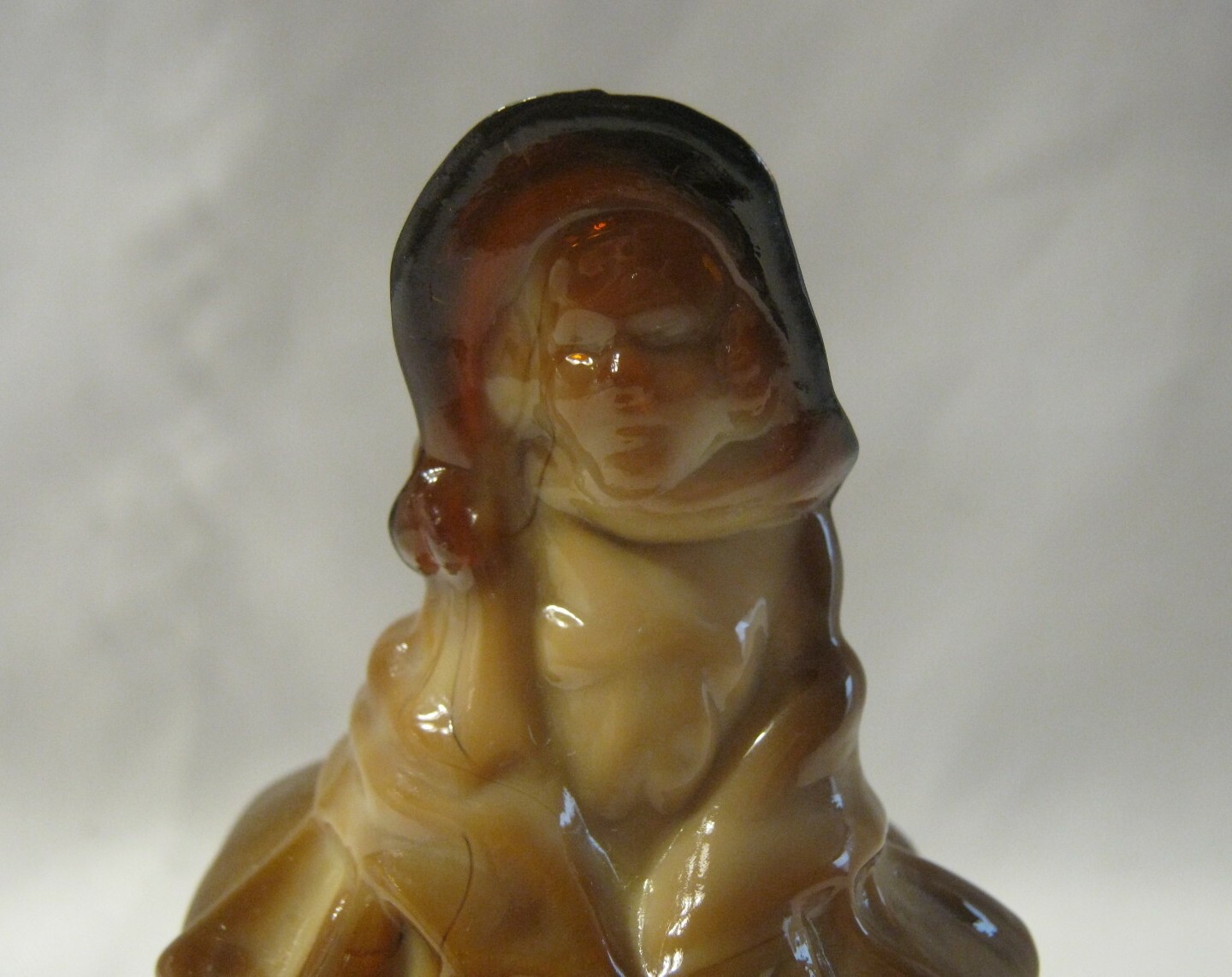 Boyd Art Glass Chocolate Slag Colonial Southern Belle Louise Doll Figurine