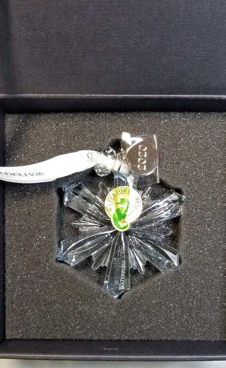 Waterford 2020 Mini Snowflake Ornament 2.5″ Topaz Ice Boxed Date tag #1055092