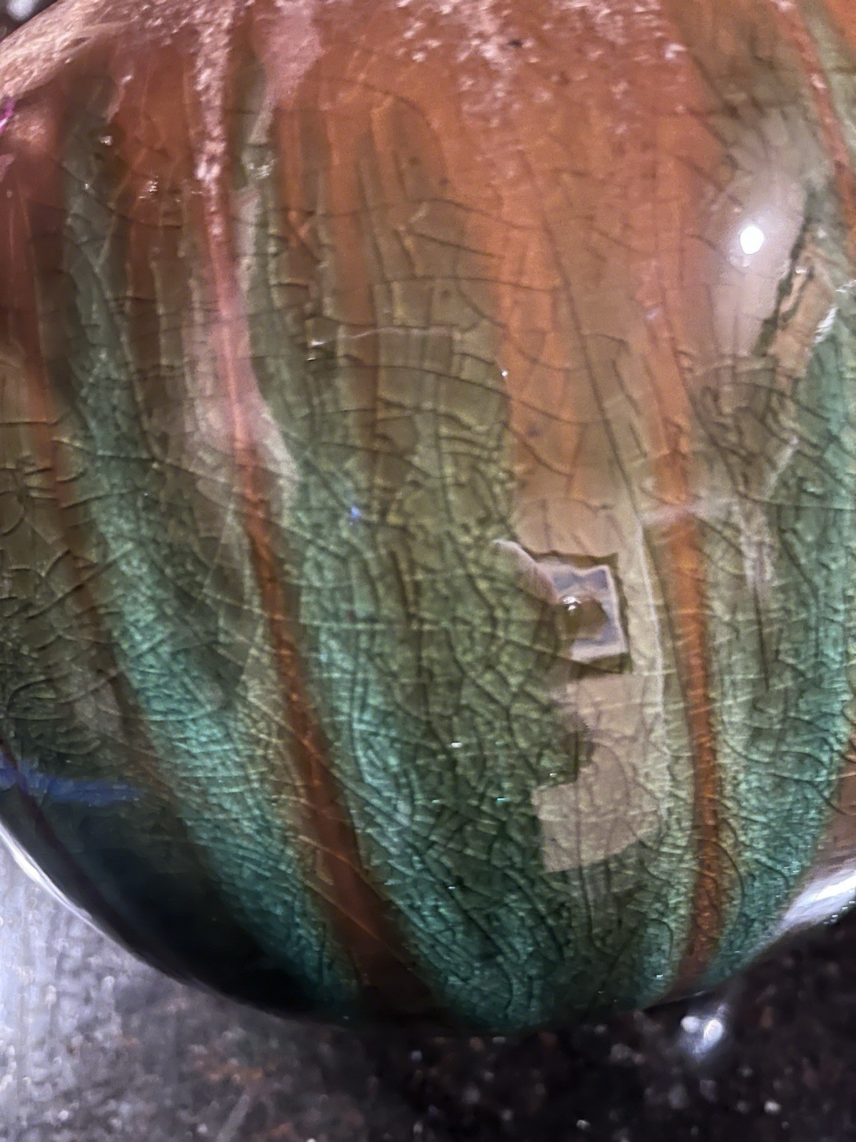 Pottery Vase MCM Mid-Century Style Brown Gold Green Gorgeous