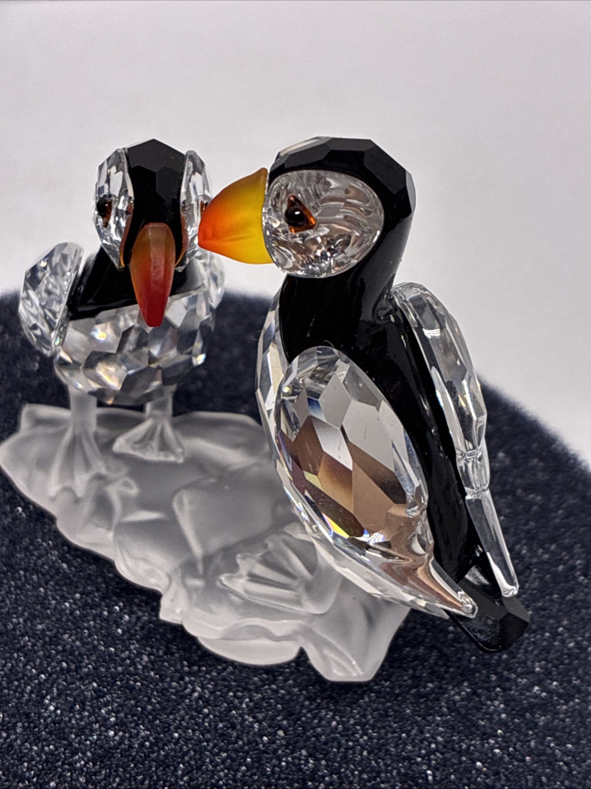 Swarovski Puffins Clear Crystal Figurine Boxed MPN 261643 Made in Austria