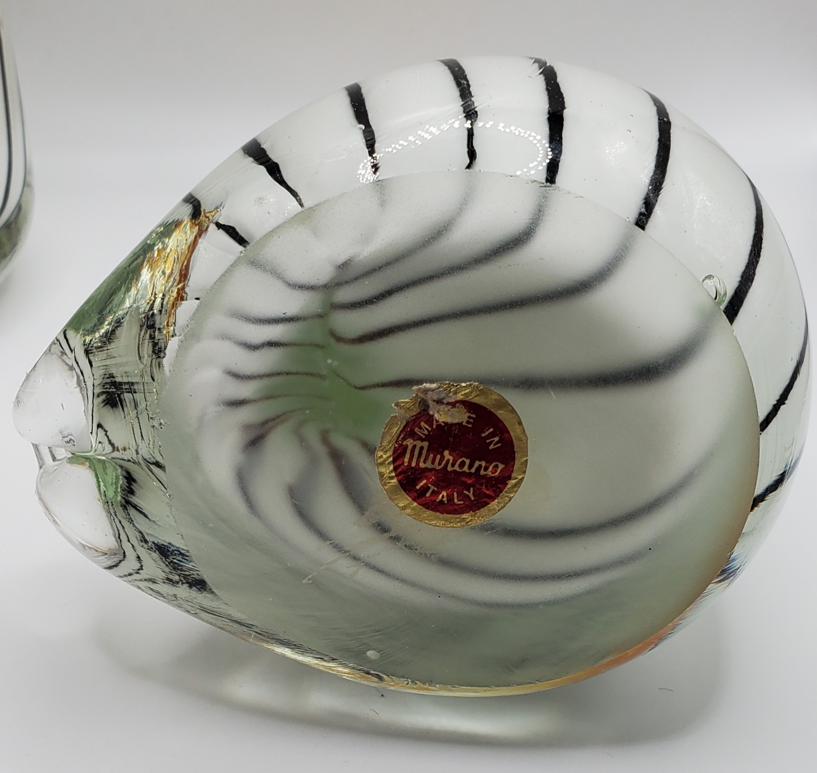 Murano Art Glass Bird Tucan Pelican Black White Striped Set Of 3 Figurines