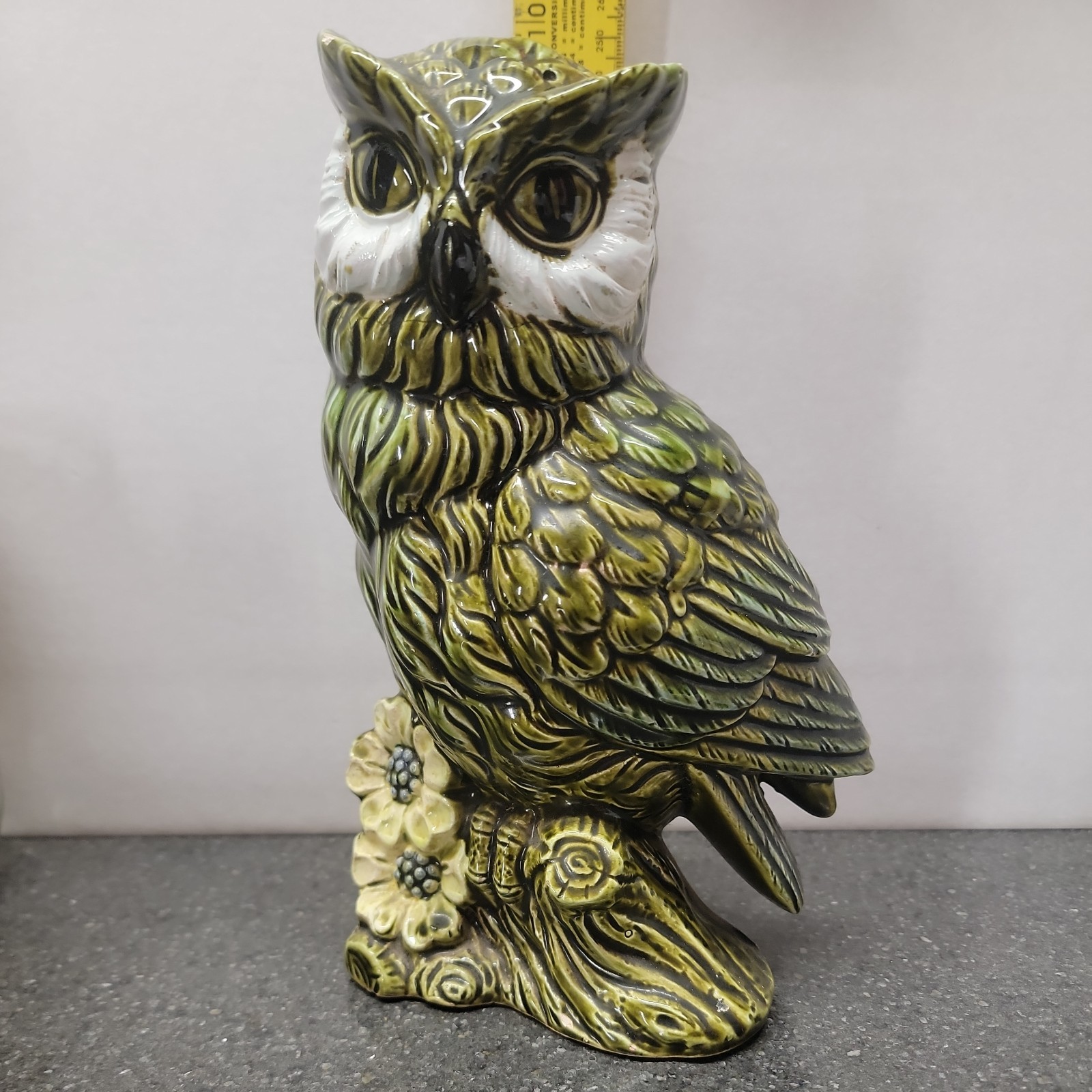 Vintage Ceramic Rubens 5135 Japan Green Owl Planter Vase Rare Vintage Japanese
