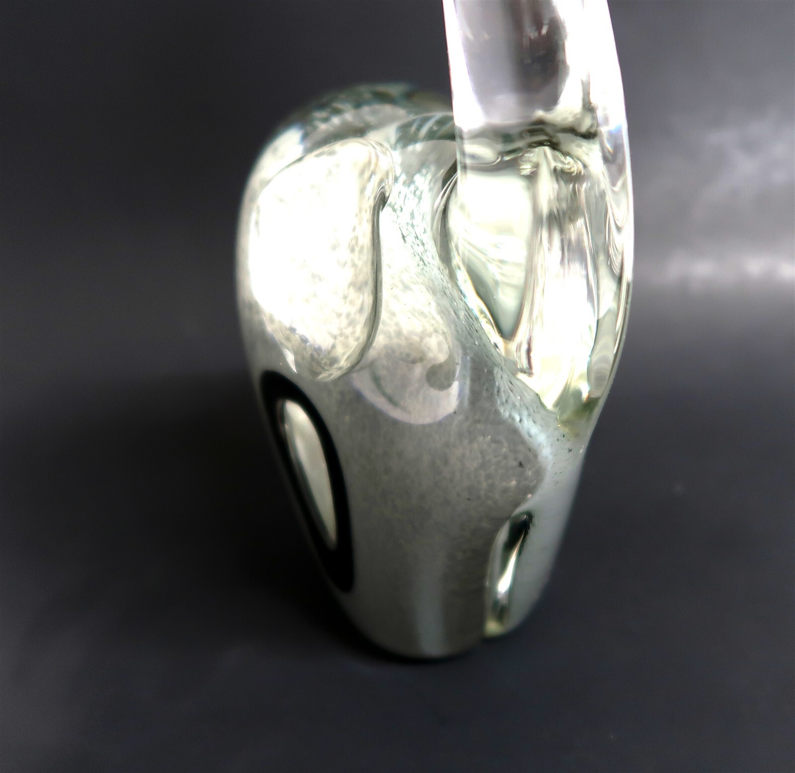 Vintage ART GLASS ELEPHANT Sculpture 11″ Tall 4.7 Pounds Trunk Up for Good Luck