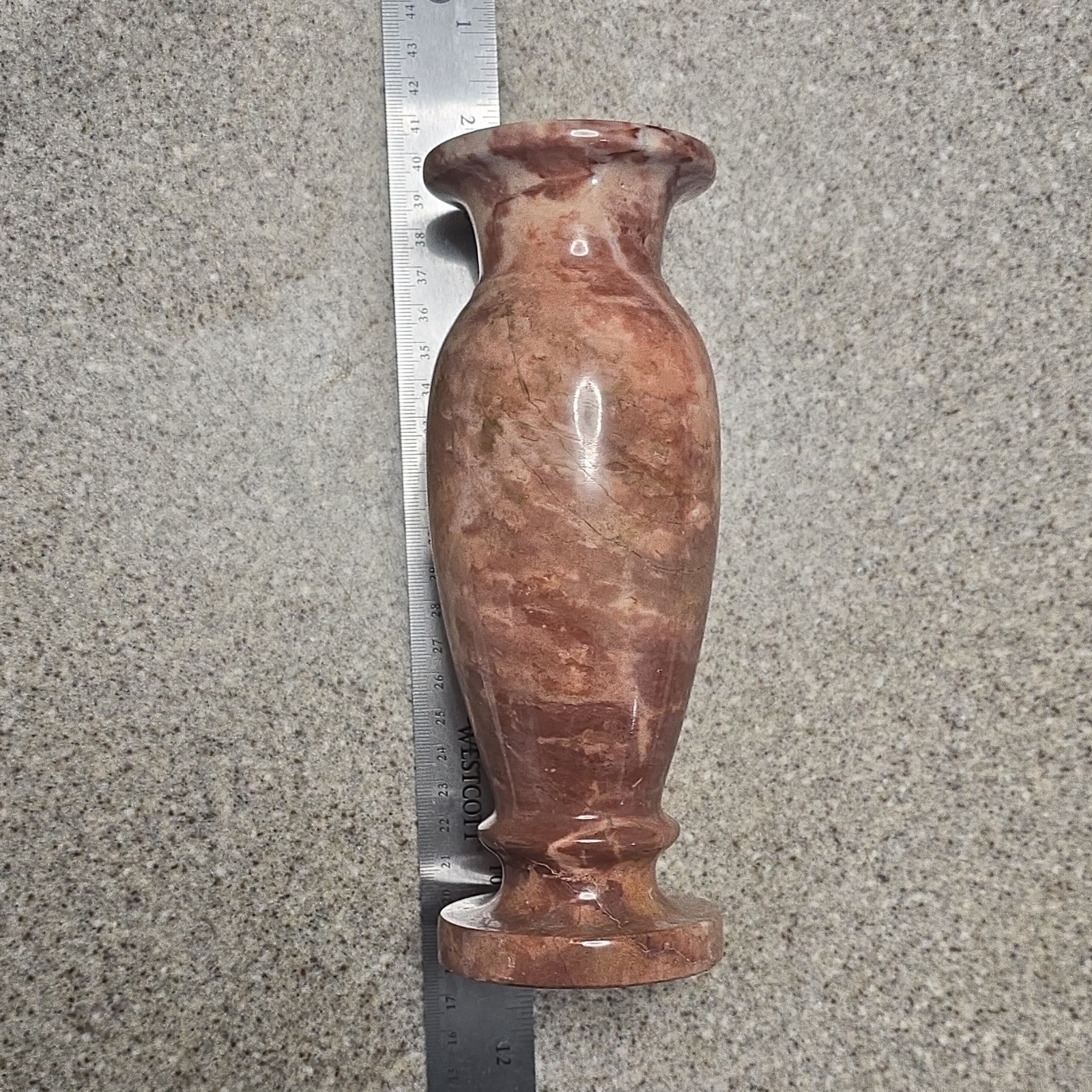 Pink Marble Stone Vase Pakistan 8″ x 2.5″