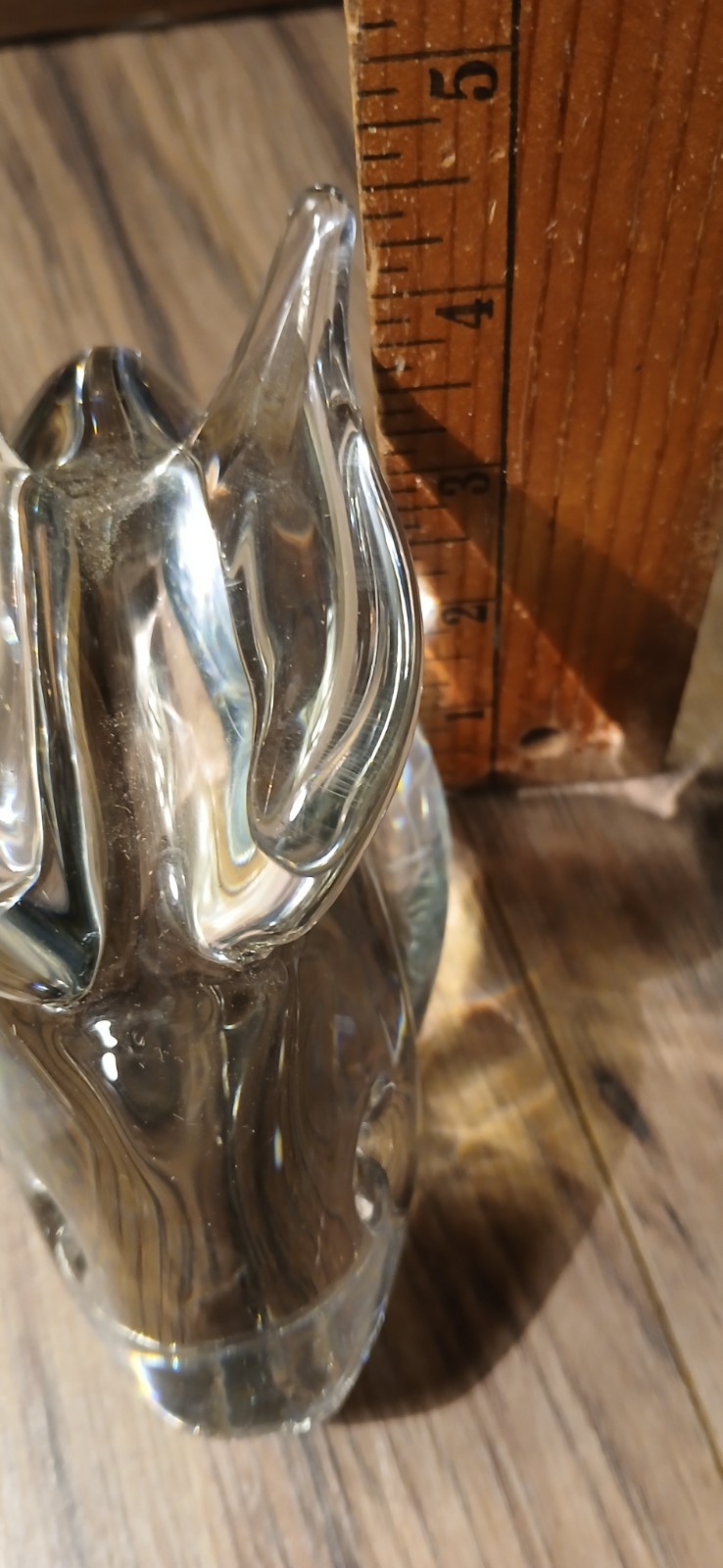 Vintage Murano Art Glass Paperweight Bunny Rabbit Hare Corcoran Italy Large 5″