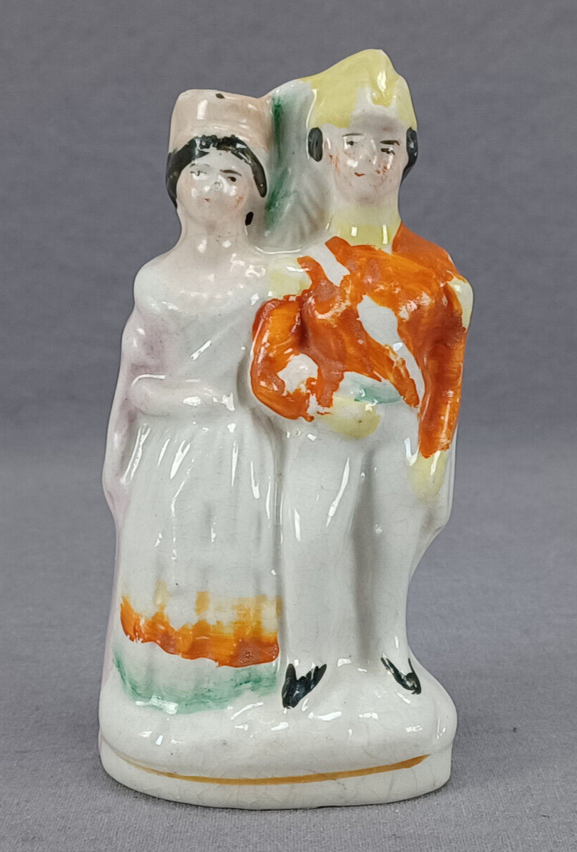 19th Century Hand Painted Queen Victoria & Prince Albert Staffordshire Figurine