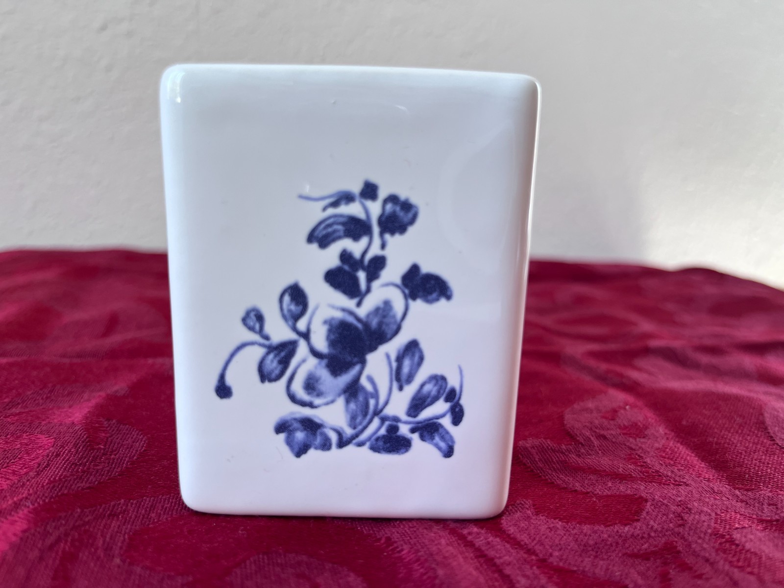 Vtg MMA-AMB Metro Museum of Art Repro Delft Blue Flower Frog Brick Portugal