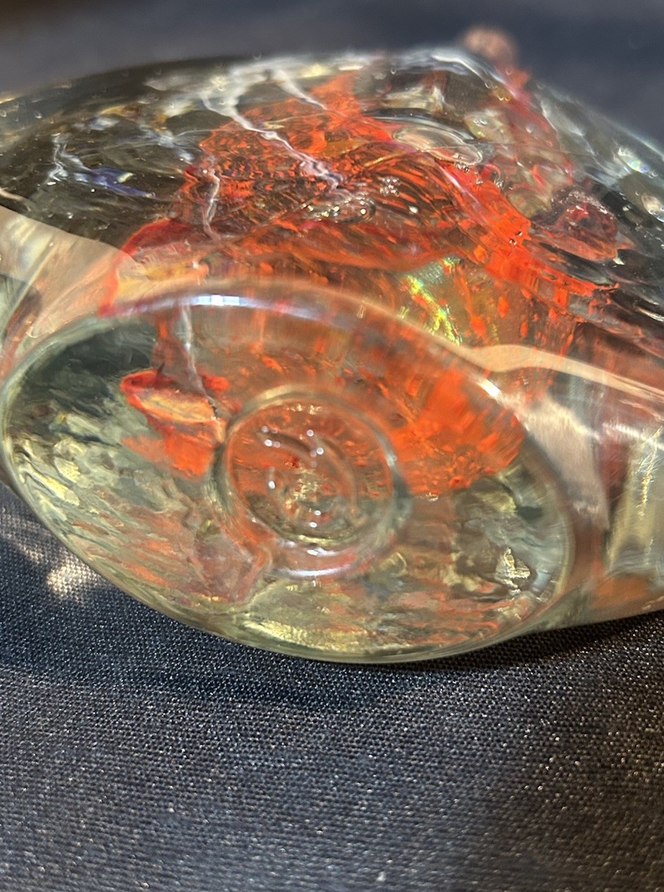 Isle of Wight LOLLIPOP VASE Handblown Glass By Michael Harris 1970’s