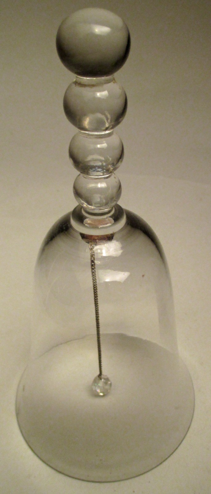 Imperial Candlewick Large Clear Glass Bell with Beaded Handle #400/ 108