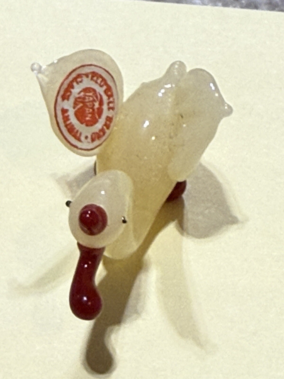 Vtg 4 Red Ball Brand Miniature Glass Figurines Hand Blown. ~ Japan ~ Birds