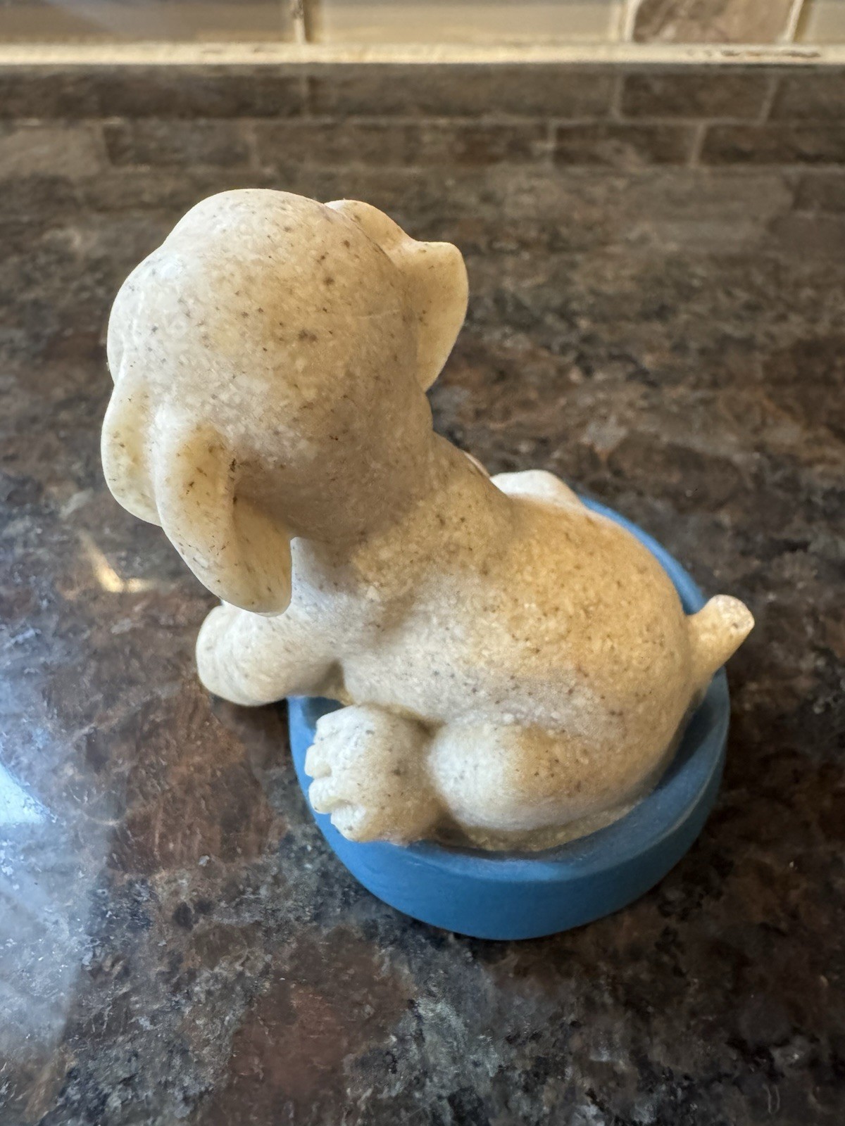 Quarry Critters Dog “Patience” In A Bowl 2.75” x 2.25” 2001 #50184 Vtg READ