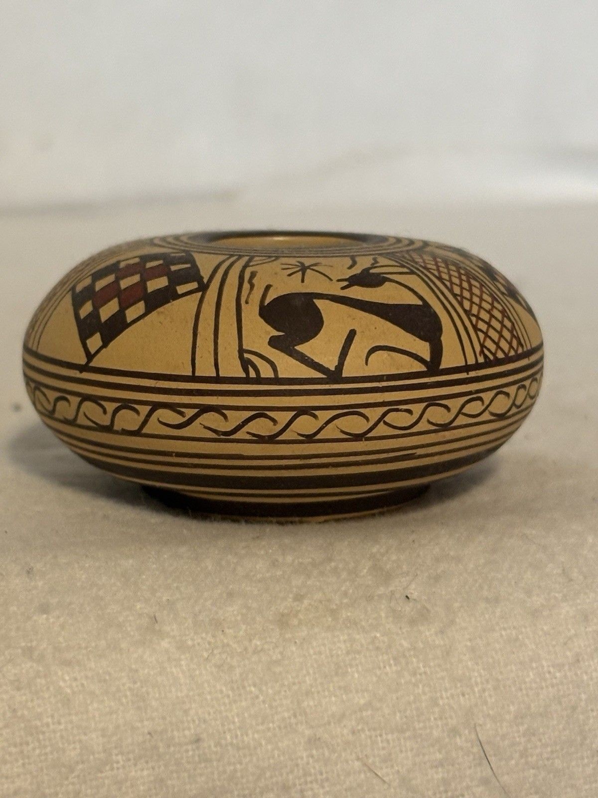 Very Detailed Intricate Handmade Pottery Vessel From Greece Perfect Condition